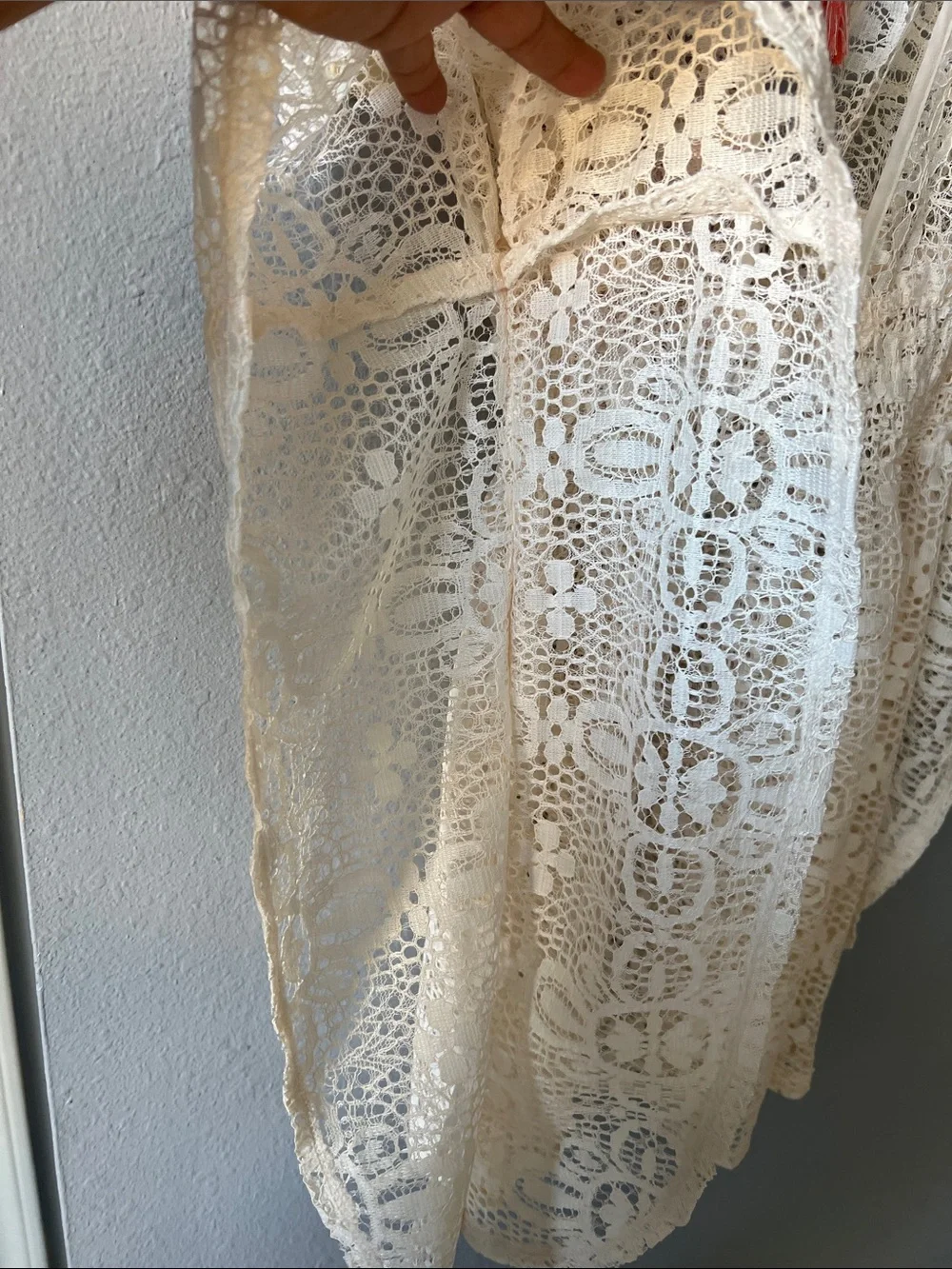 Xhilaration Cream Lace V-Neck Swim Cover-Up - Picture 5 of 6
